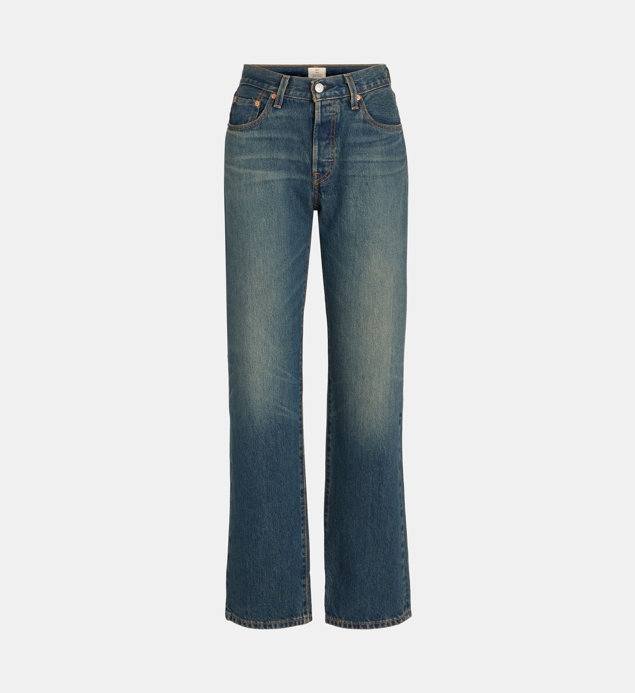 LEVI'S 진 501 90'S 앰플 미드 라이즈 코튼 데님