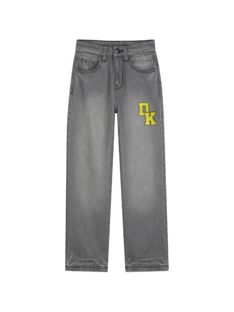 Dkny Kids 로고 패치 스트레이트 레그 진