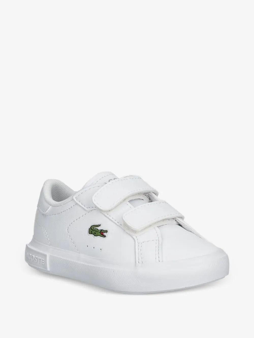 Lacoste Kids 파워코트 터치 스트랩 스니커즈