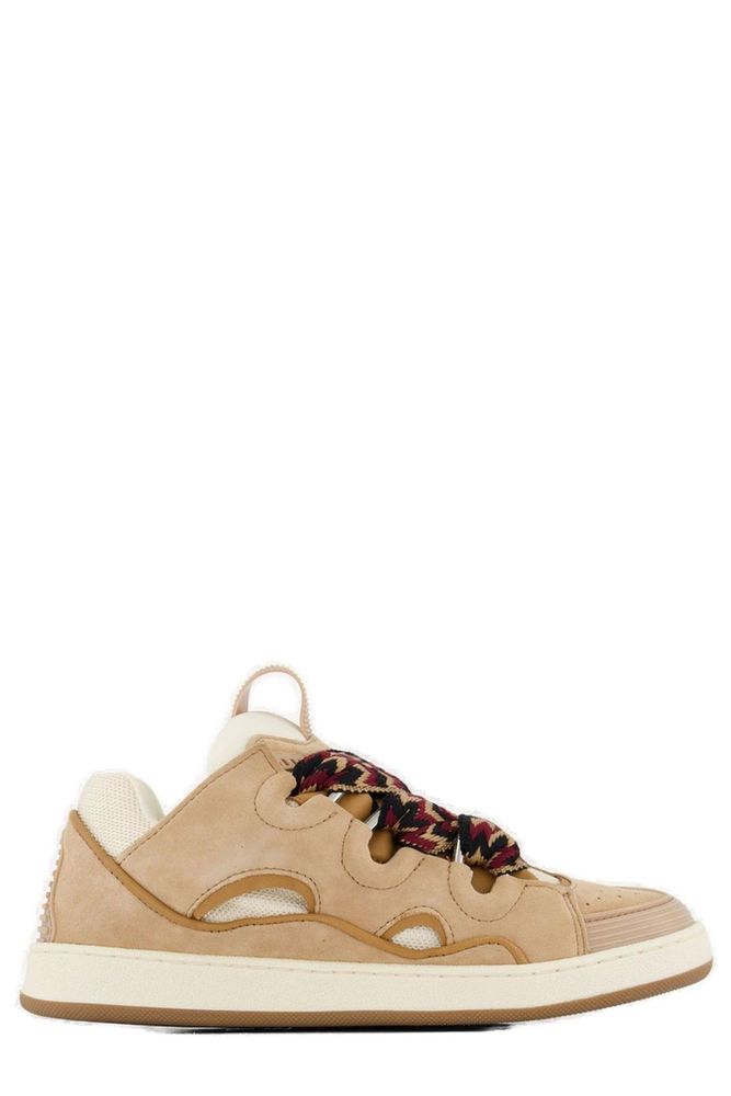 Lanvin Kids 커브 레이스업 스니커즈