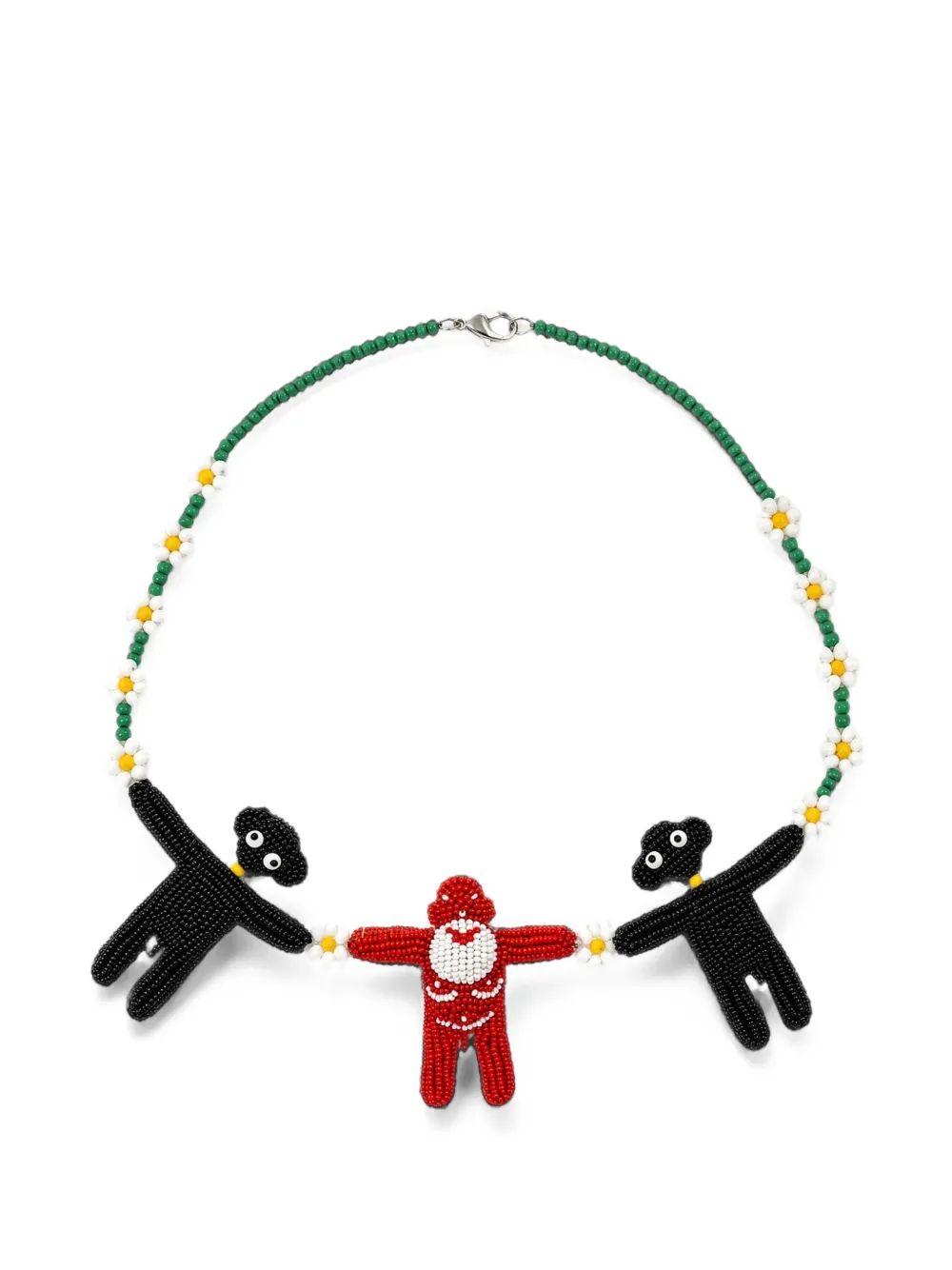 Walter Van Beirendonck 비즈 플라워 목걸이