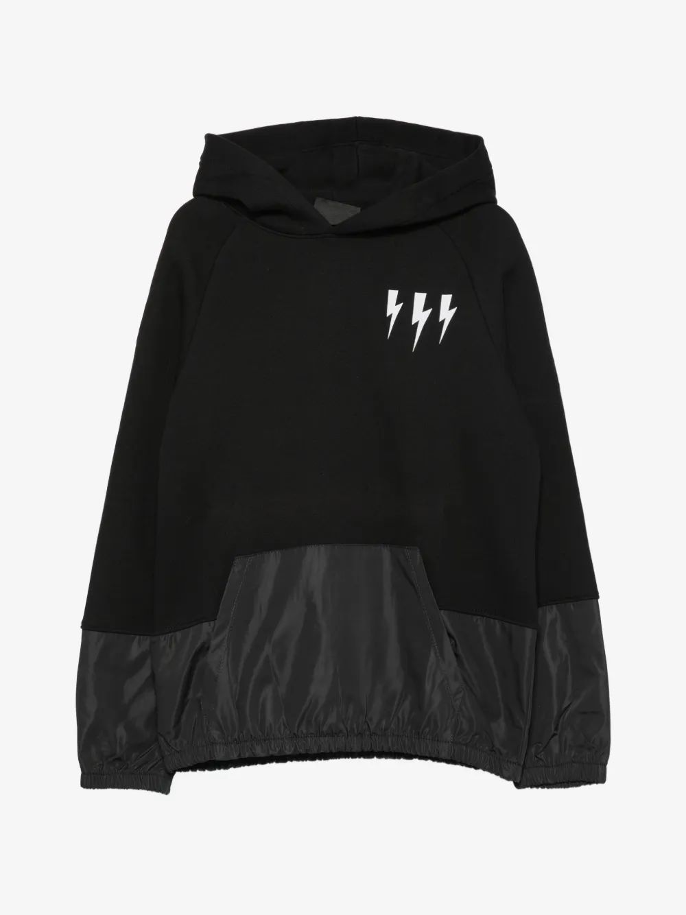 Neil Barrett Kids 썬더볼트 프린트 후드티