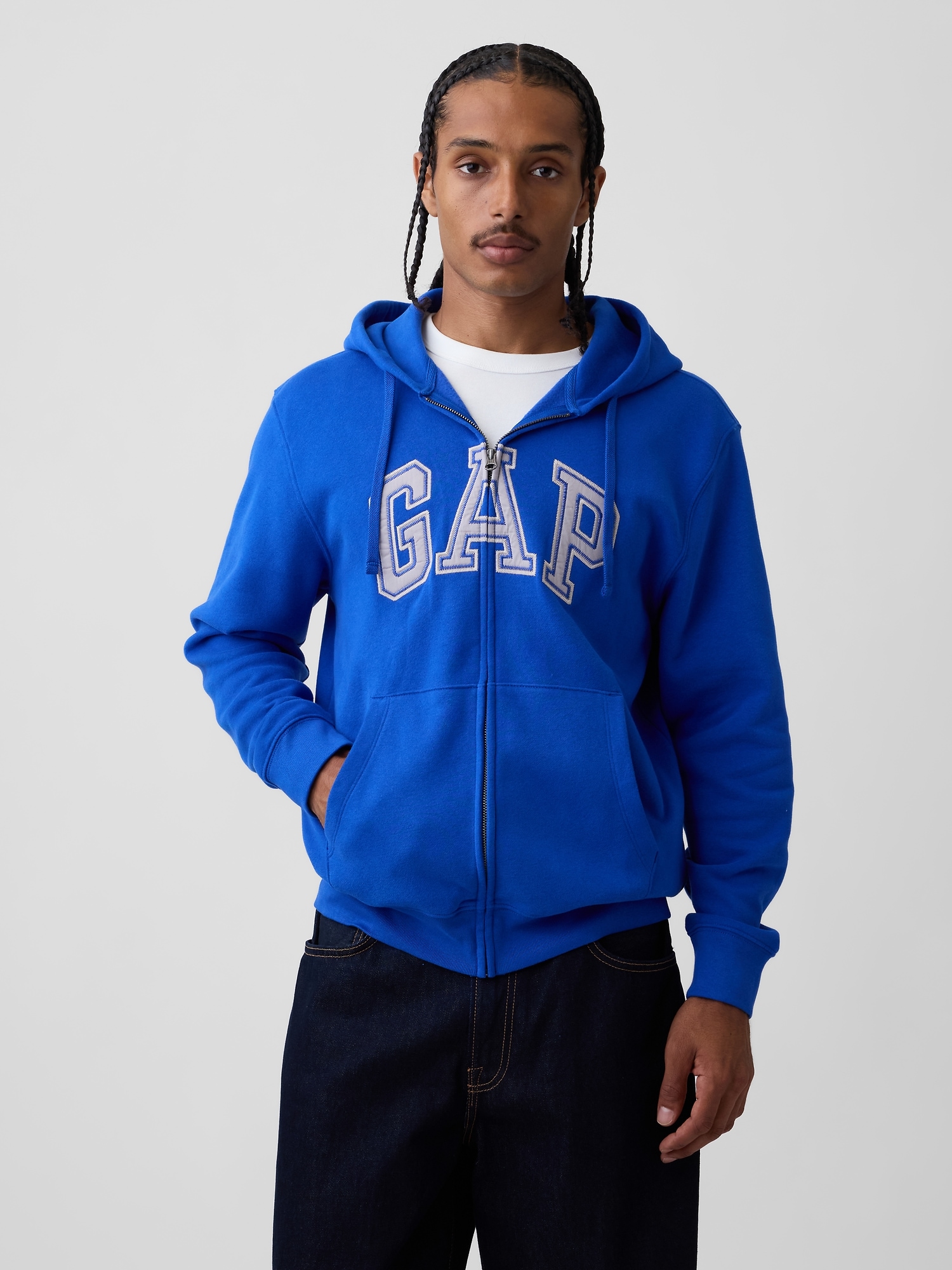 GAP 어덜트 빈티지 소프트 아치 로고 집업 후드