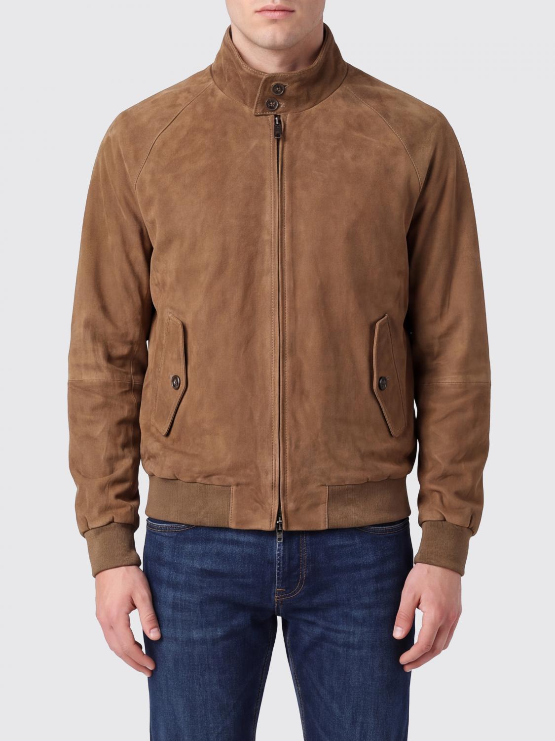 Baracuta 스웨이드 하이 칼라 자켓