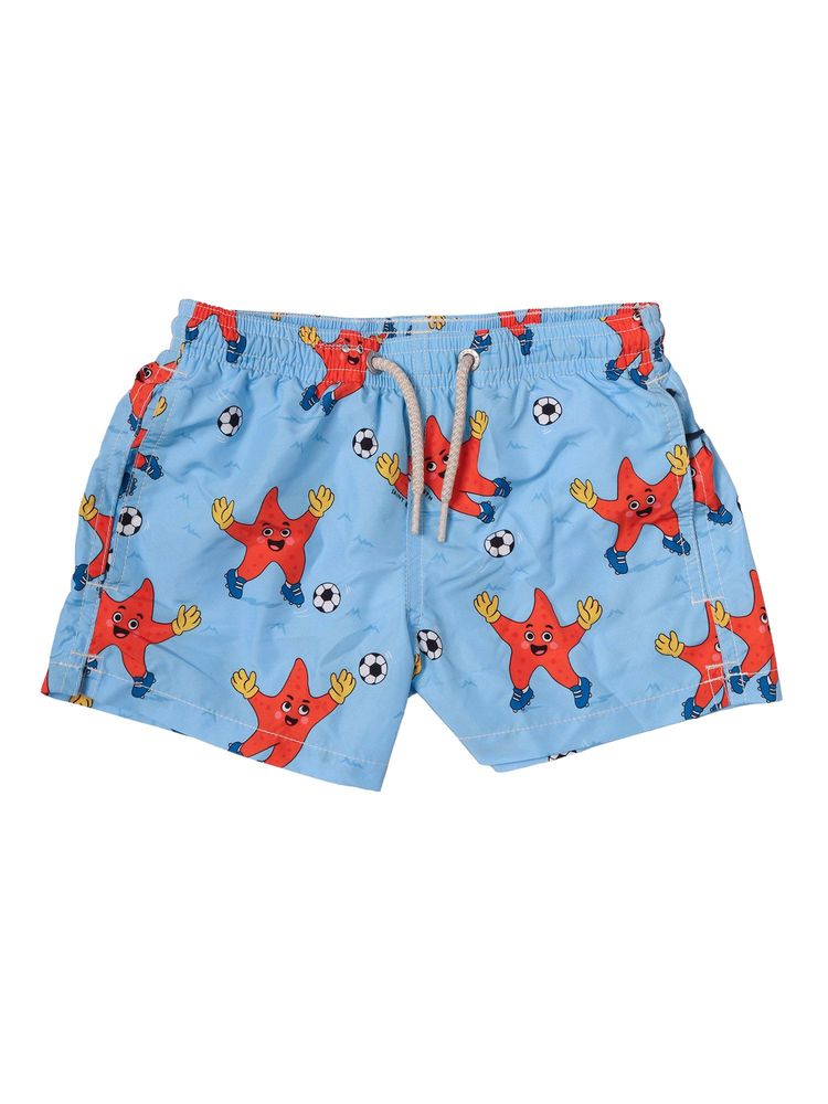 Mc2 Saint Barth kids 스타피시 프린트 조거 수영 반바지
