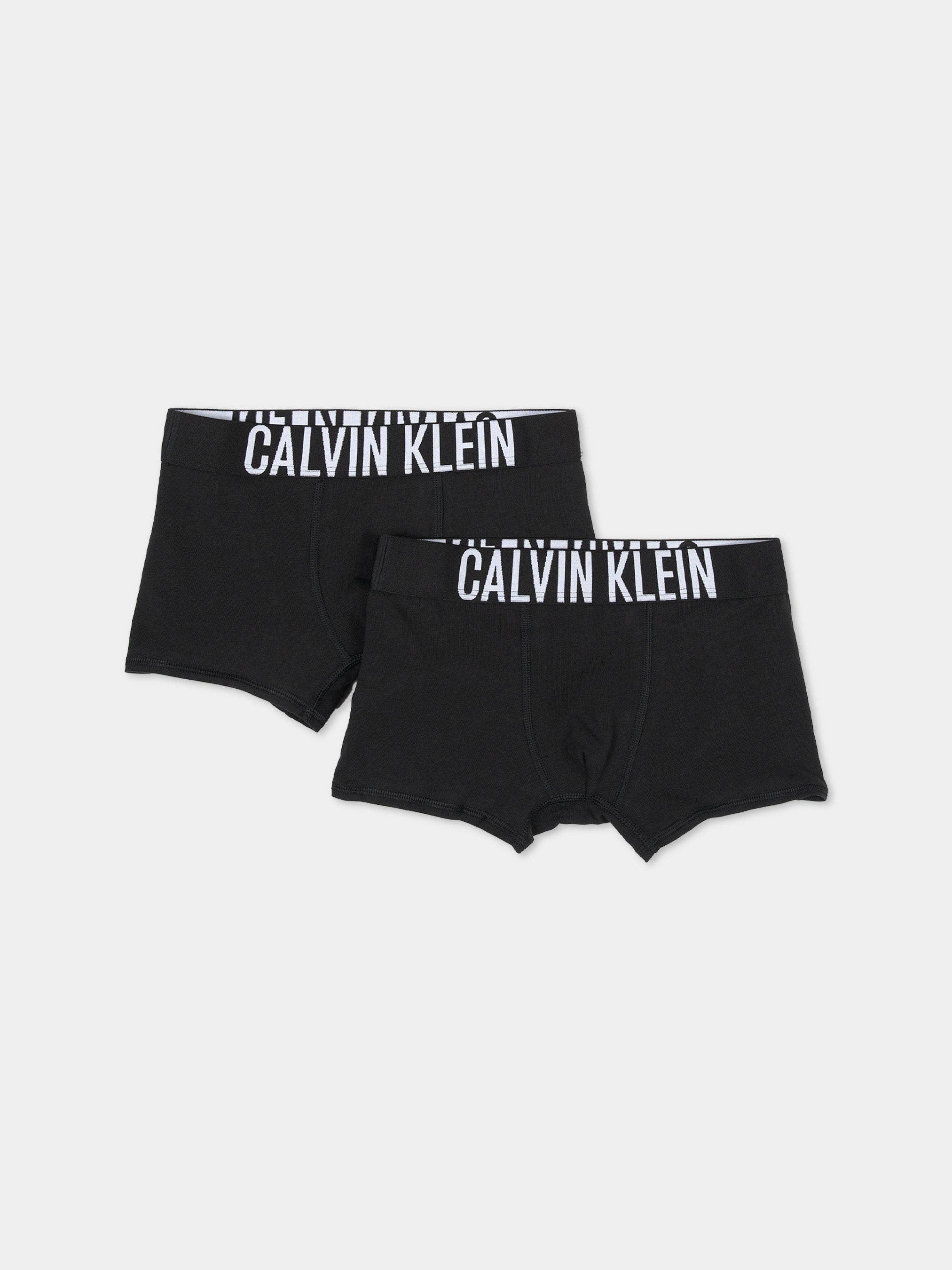 Calvin Klein Kids 로고 남아용 블랙 박서 반바지