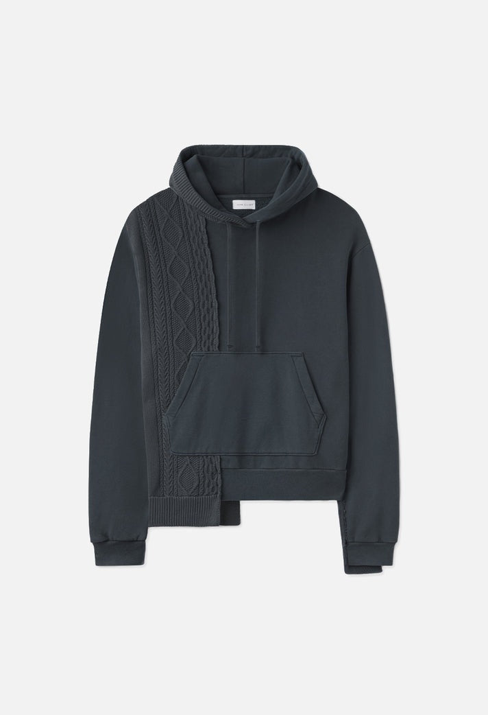 JOHN ELLIOTT 케이블 니트 리컨스트럭티드 후디 남성 의류