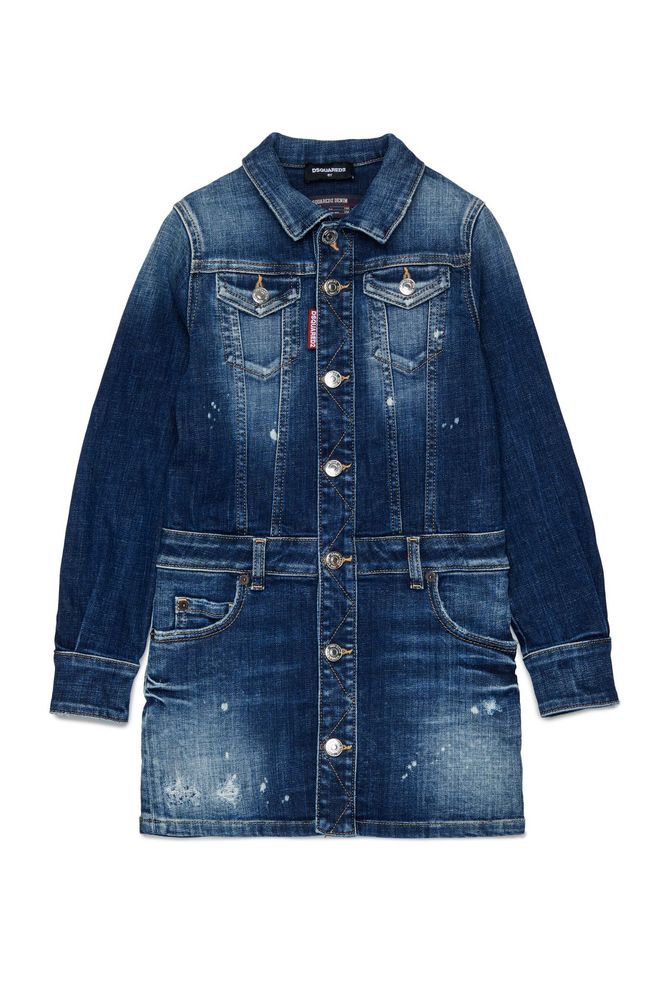 Dsquared 2 kids 버튼 데님 원피스