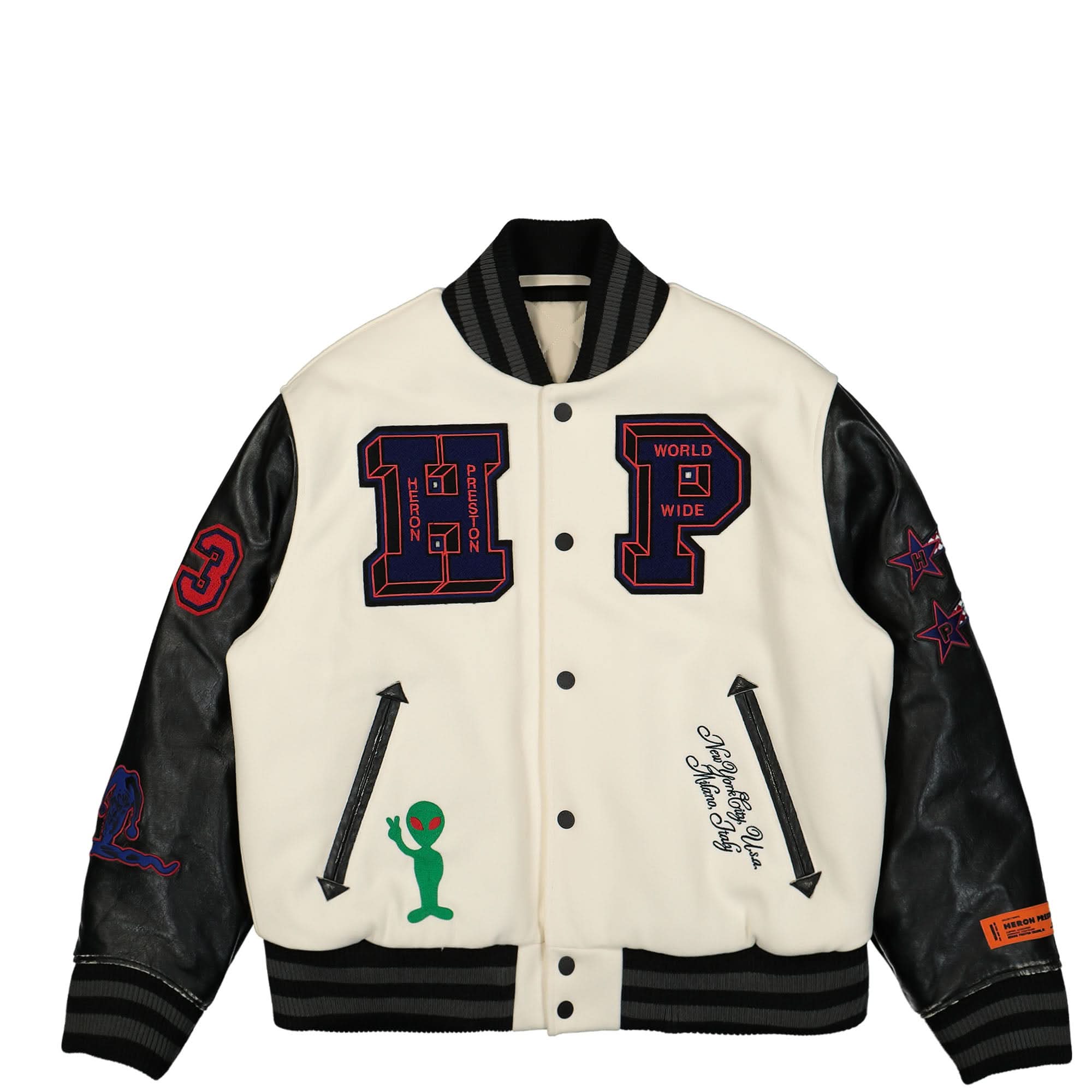HERON PRESTON HP 패치 바시티 재킷