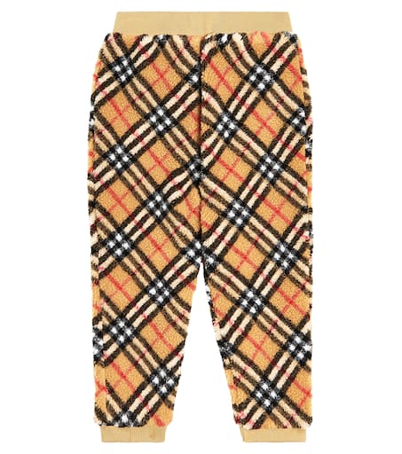 Burberry Kids 버버리 체크 플리스 스웨트팬츠