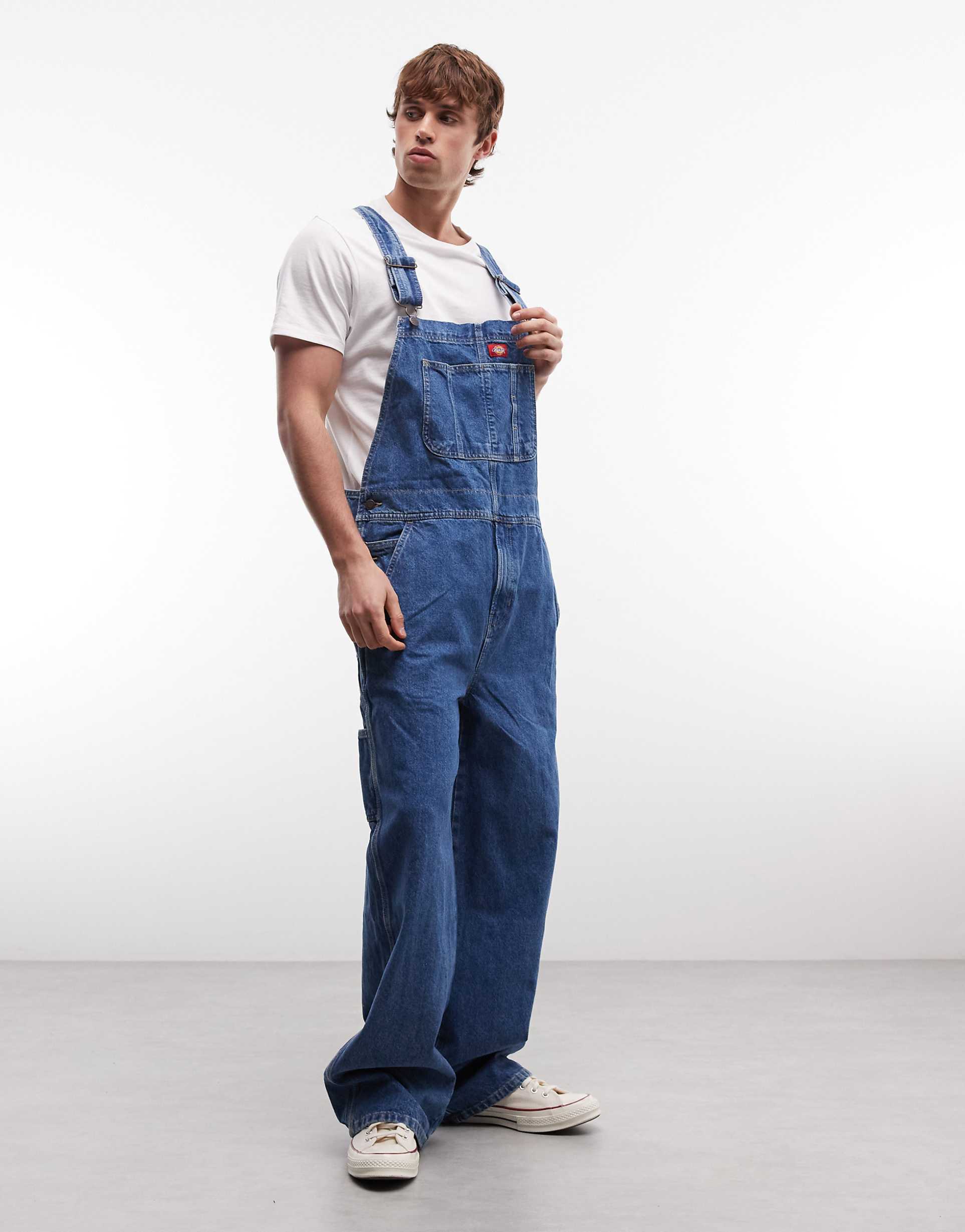 DICKIES 루즈 데님 덩가리 클래식 블루