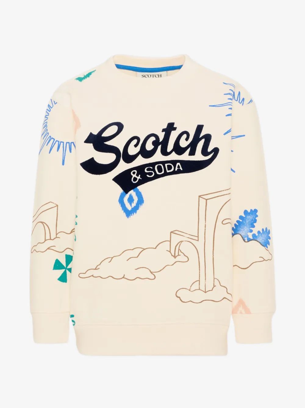Scotch & Soda Kids 그래픽 프린트 맨투맨
