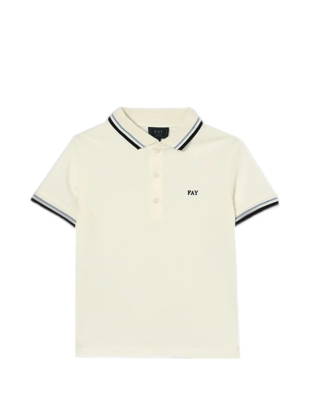 Fay Kids 피케 직조 면 폴로 셔츠