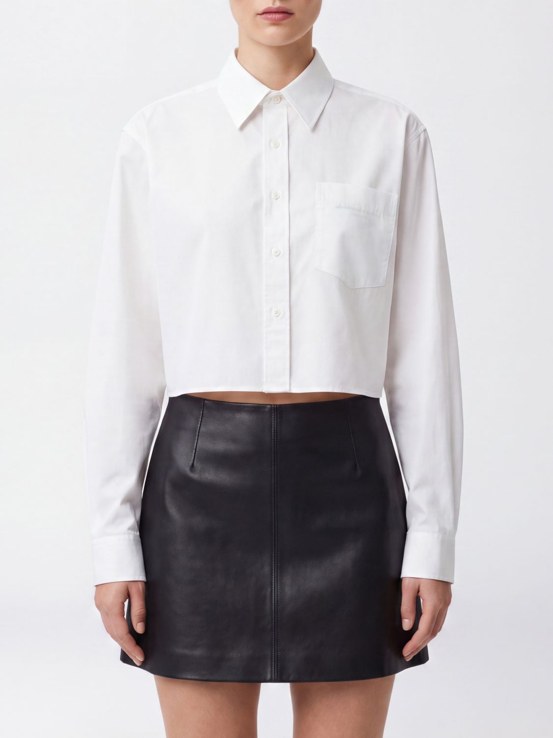 ALEXANDER WANG 알렉산더 왕 포켓 긴팔 스트레치 코튼 셔츠