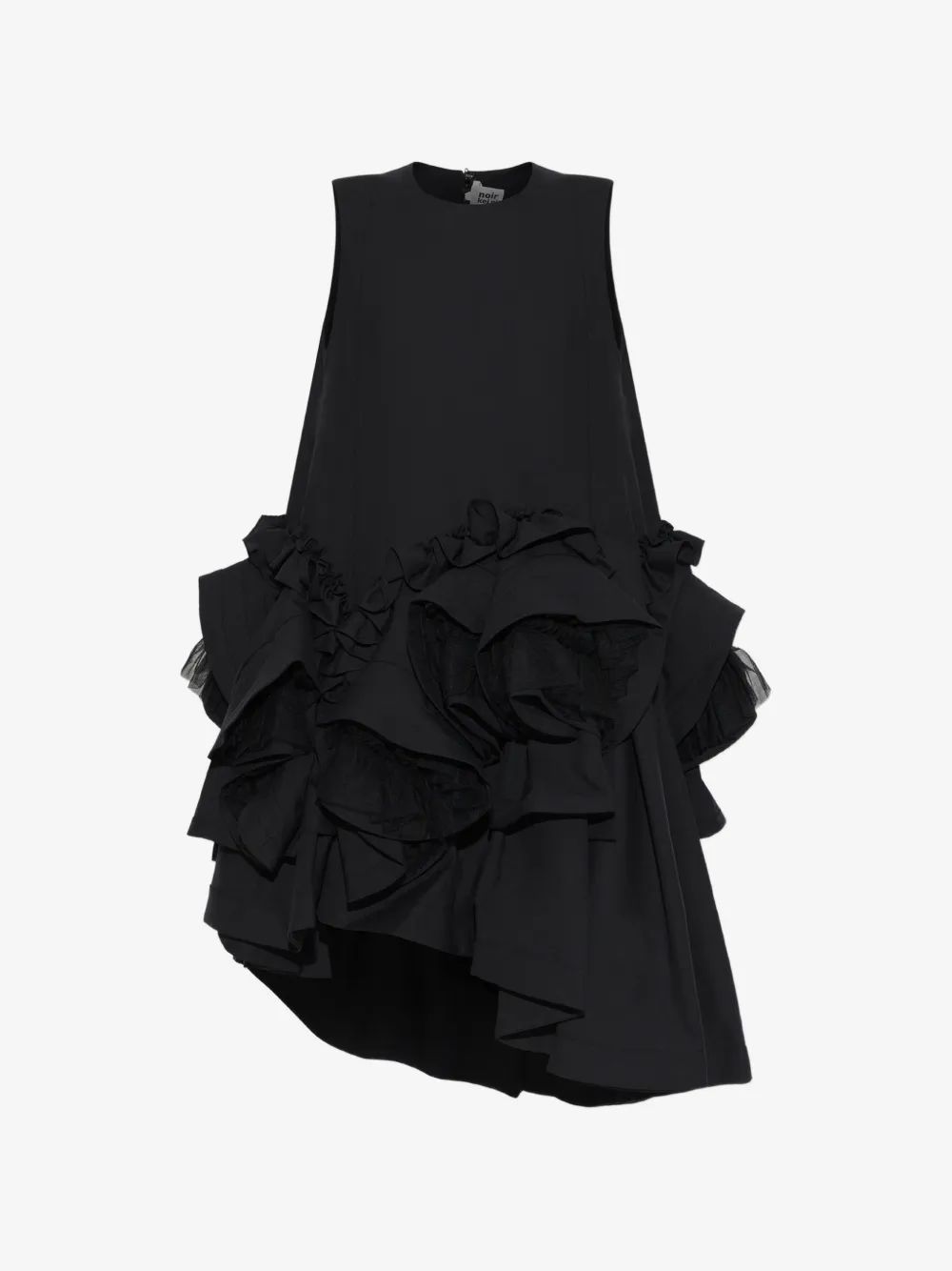 Noir Kei Ninomiya 러플 비대칭 미디 드레스