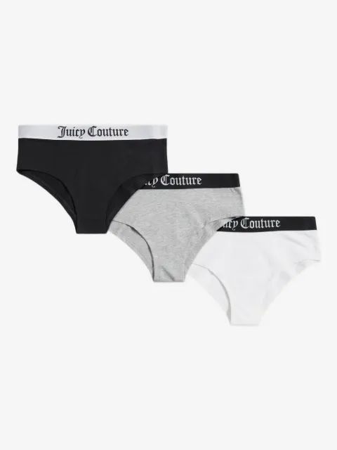 Juicy Couture Kids 로고 밴드 브리프 3팩