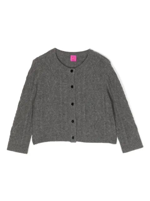 Cashmere in Love Kids 알래스카 미니 케이블 니트 울 블렌드 가디건