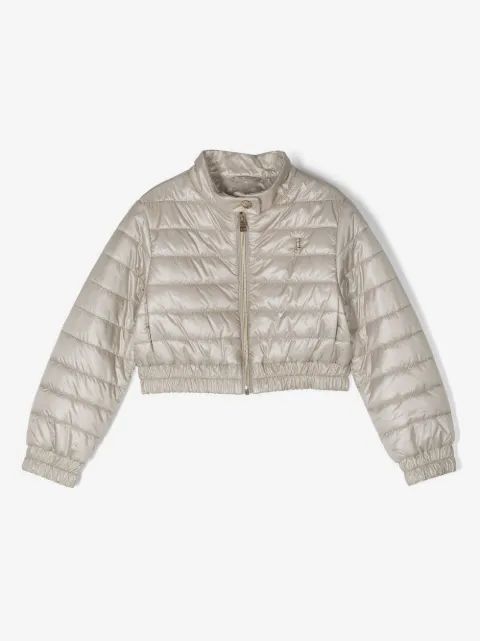 Herno Kids 메탈릭 크롭 패딩 자켓