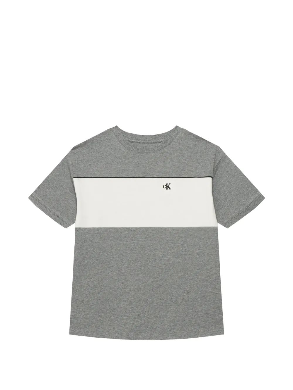 Calvin Klein Kids 로고 자수 티셔츠