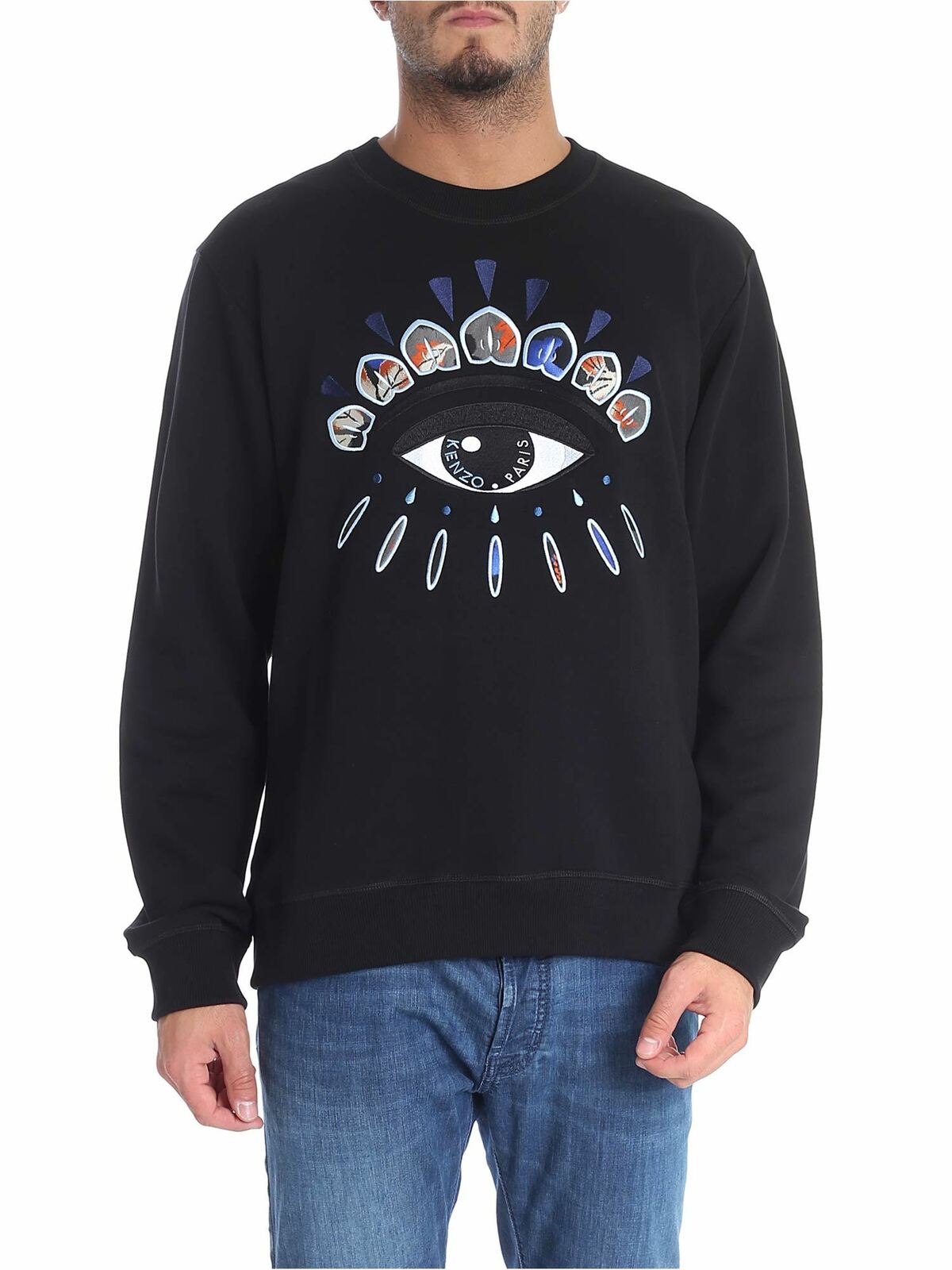 KENZO 인도네시아 눈 블랙 스웨트셔츠