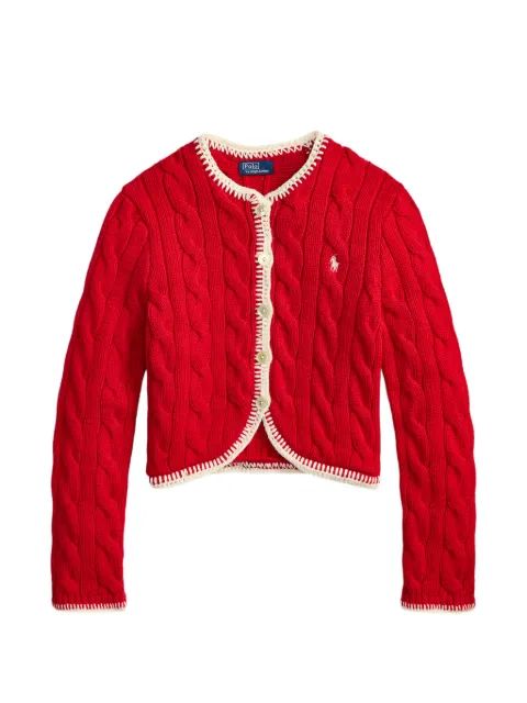 POLO RALPH LAUREN 케이블 니트 크롭 가디건