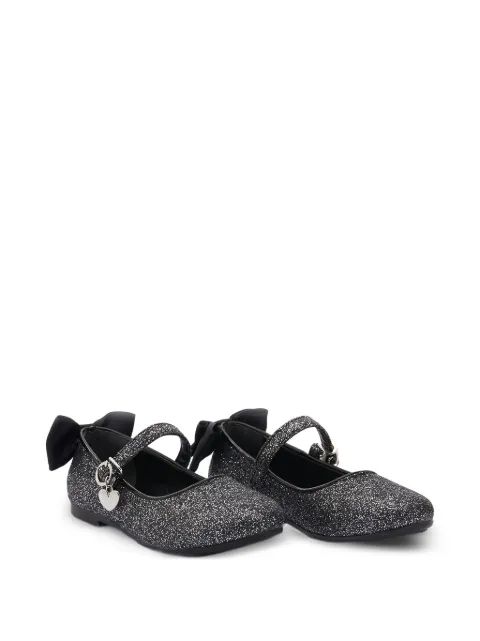 La Perla Kids 글리터 발레 플랫