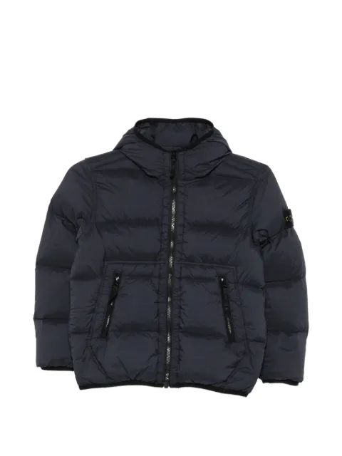 Stone Island Junior 컴파스 패치 후드 자켓