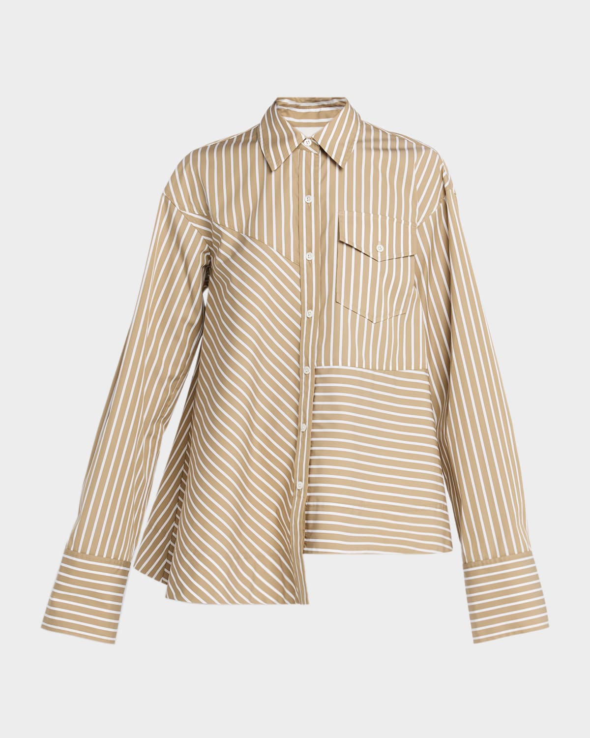 3.1 PHILLIP LIM 비대칭 포플린 셔츠