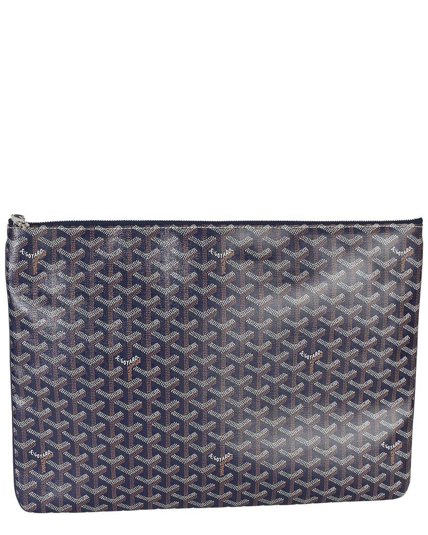 GOYARD 블루 아인 캔버스 세나트 파우치 GM