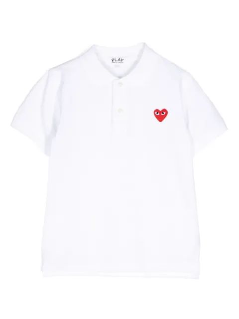 Comme Des Garçons Play Kids 자수 폴로 셔츠