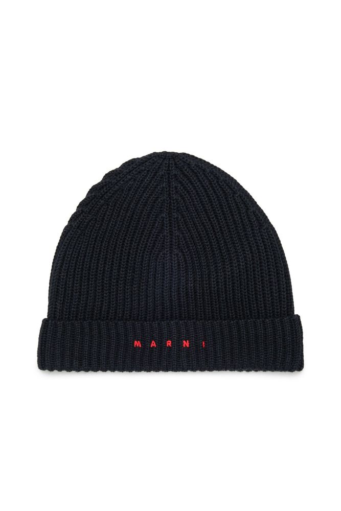Marni Kids 로고 리브 비니 모자