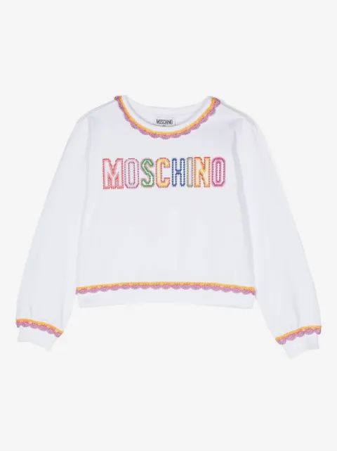 Moschino Kids 로고 프린트 스웨트셔츠