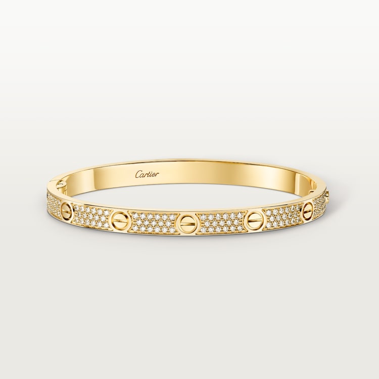 CARTIER 러브 브레이슬릿 미디엄 모델 파베 세팅
