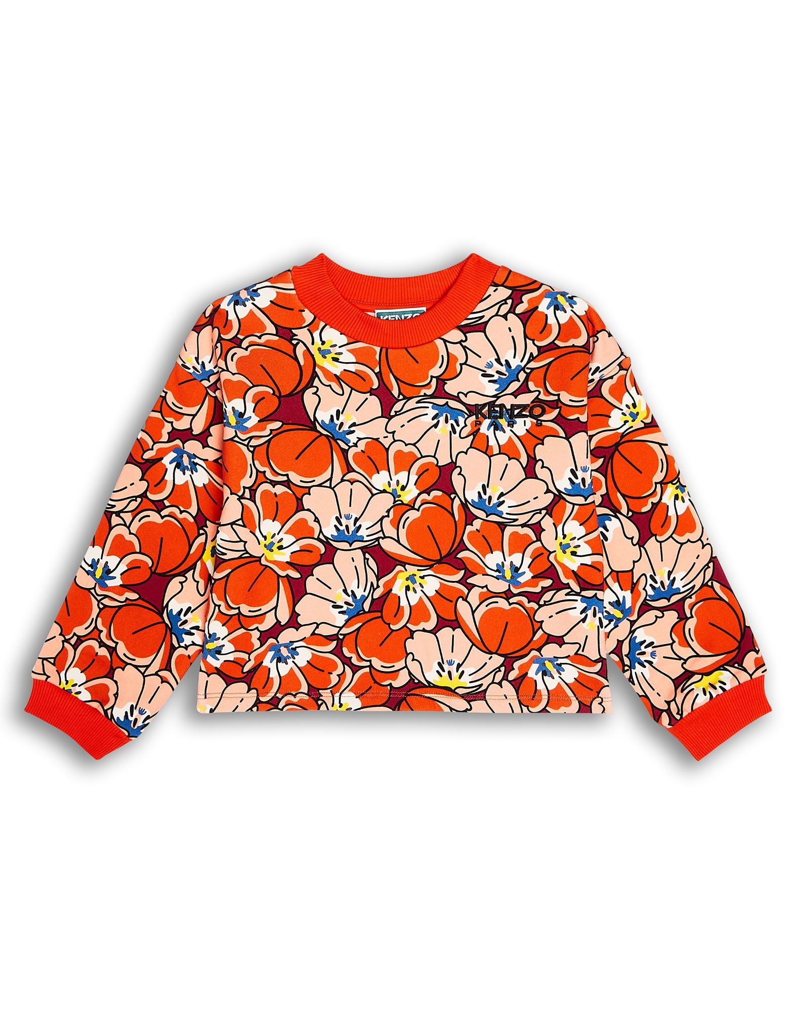 Kenzo Kids 플로럴 모티브 트레이닝 상의