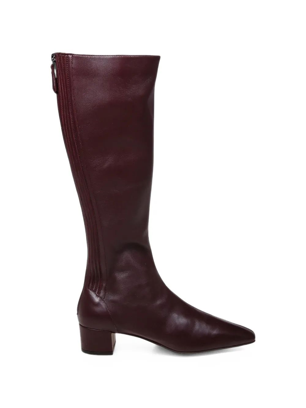 AQUAZZURA 리브드 패널 가죽 부츠