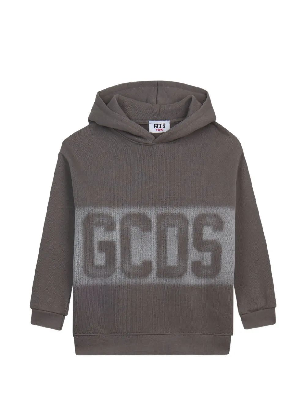 Gcds Kids 로고 프린트 스프레이 이펙트 후드티