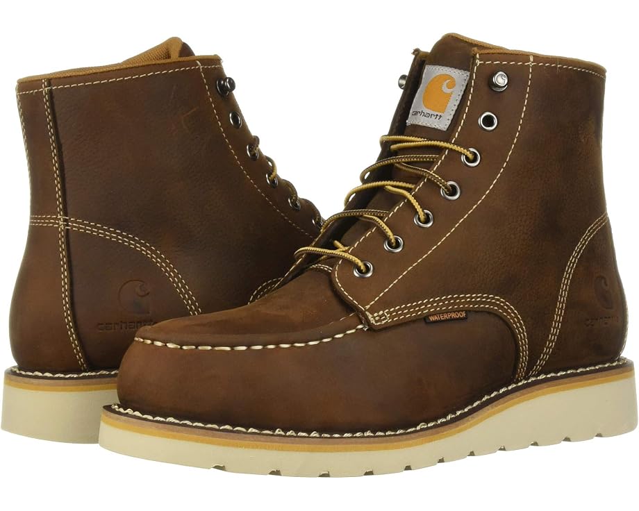 CARHARTT 6인치 스틸 토 방수 웨지 부츠