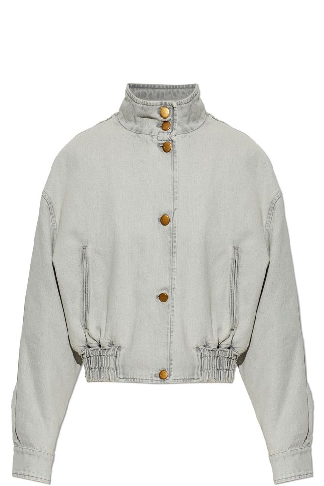 JIL SANDER 스탠드 칼라 크롭 데님 자켓