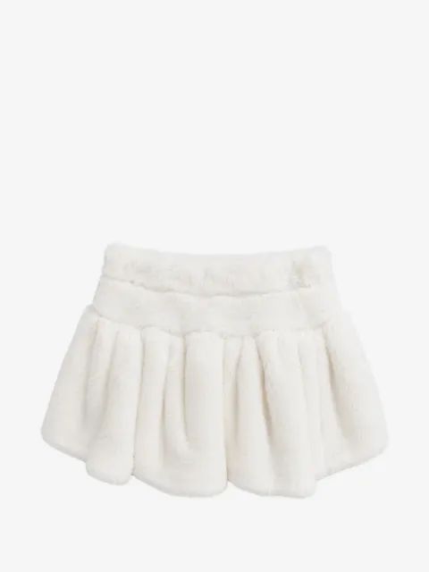 Simonetta kids 페이크 퍼 러플 스커트