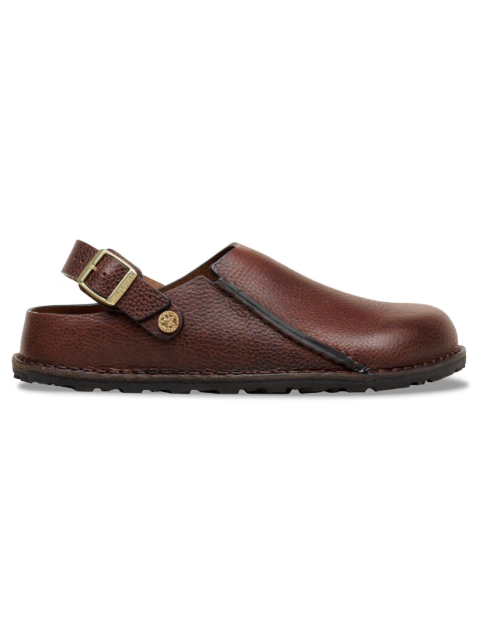 Birkenstock 로스트 그레인드 레더 백스트랩 클로그
