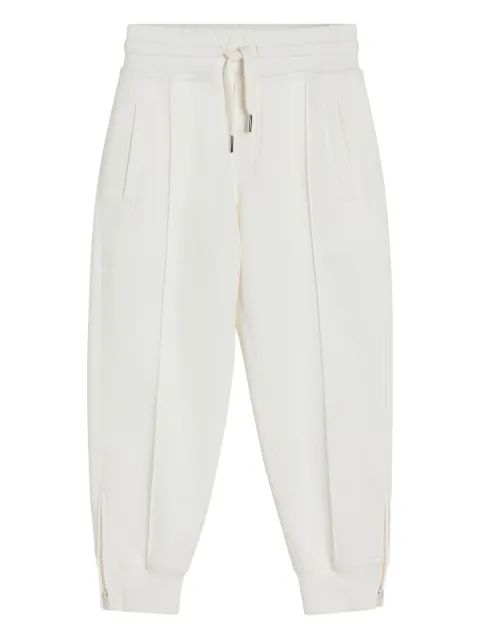 Brunello Cucinelli Kids 드로우스트링 패스닝 트랙 팬츠