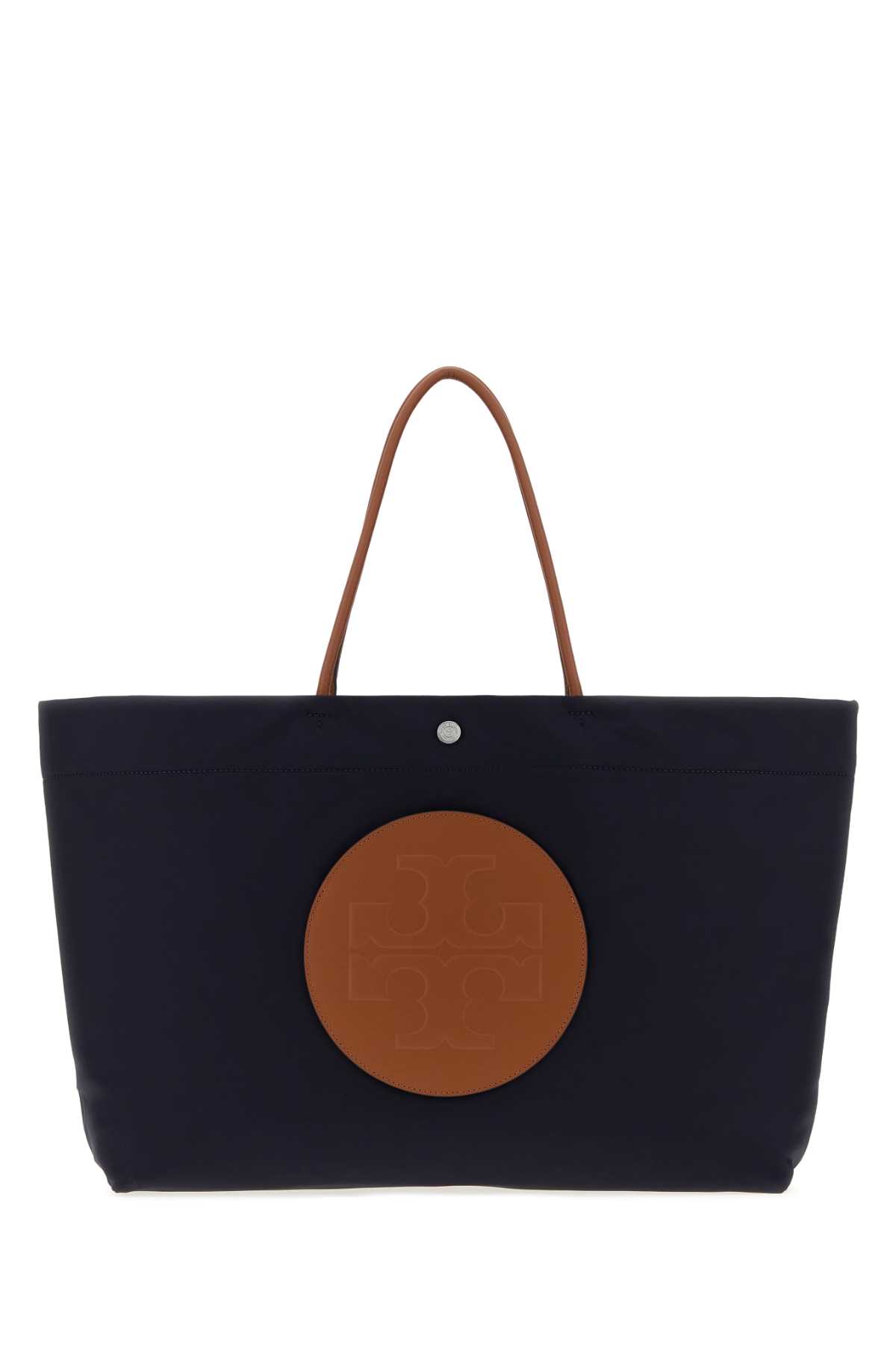 TORY BURCH 네이비 블루 캔버스 엘라 트위스트 쇼핑백
