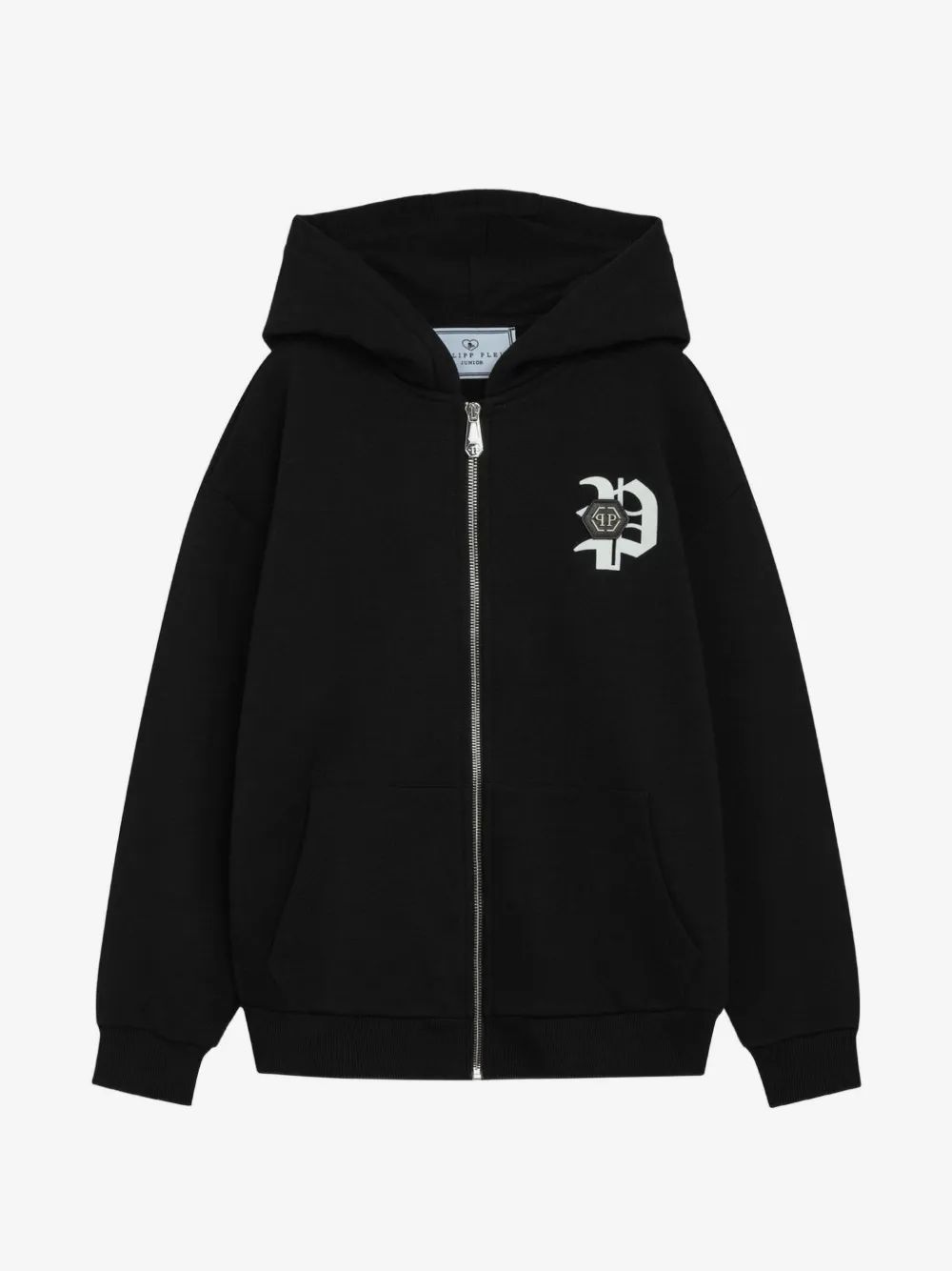 Philipp Plein Kids 로고 프린트 집업 후드