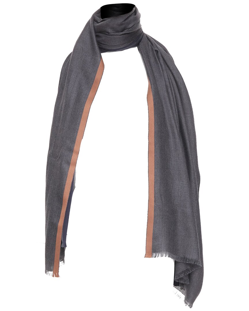 LOROPIANA 발라트 캐시미어 실크 프린지 스카프
