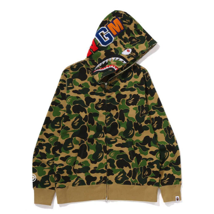 Bape 앱씨 카모 크리스탈 스톤 상어 풀 집 남성 의류