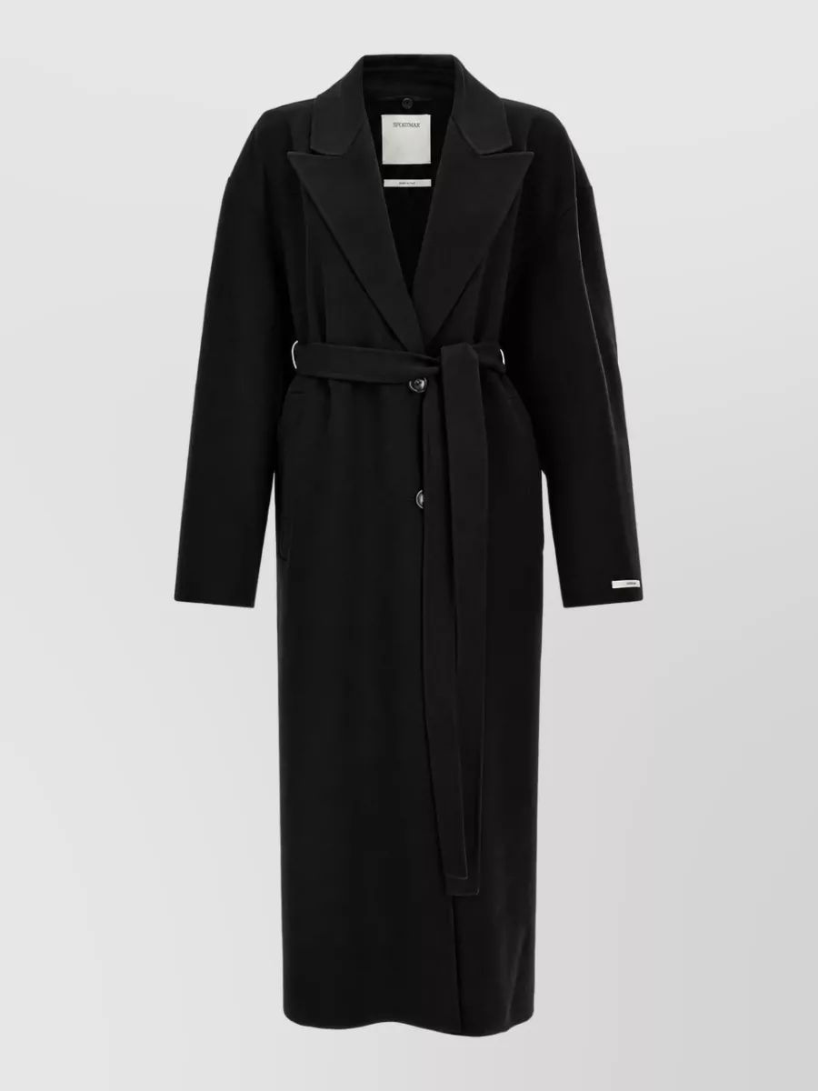 SPORTMAX 울 벨트 코트