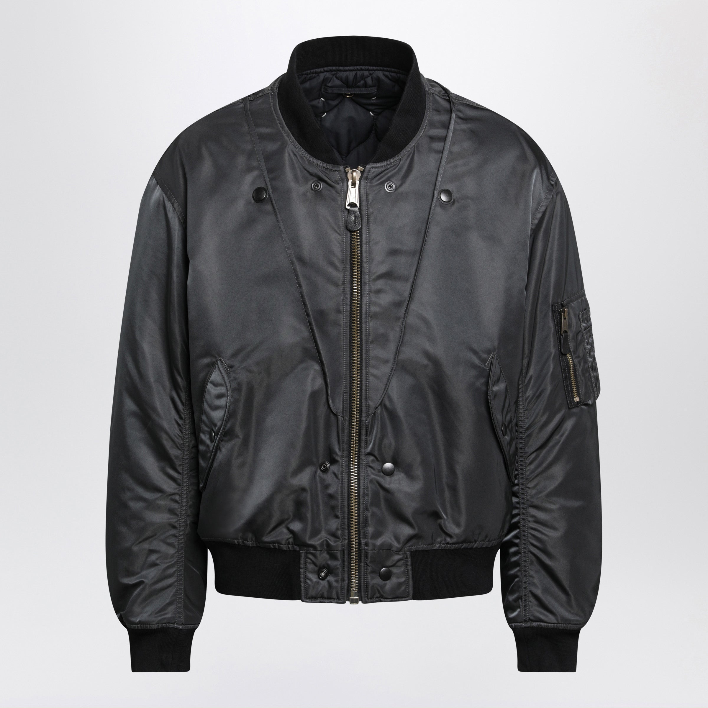 MAISON MARGIELA 다크 그레이 리버서블 봄버 자켓