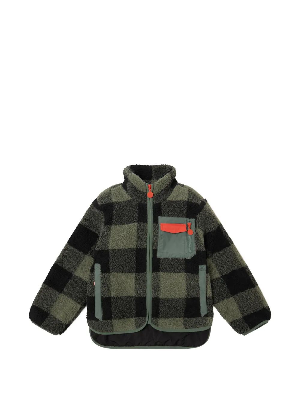Stella McCartney Kids 체크 패턴 플리스 자켓