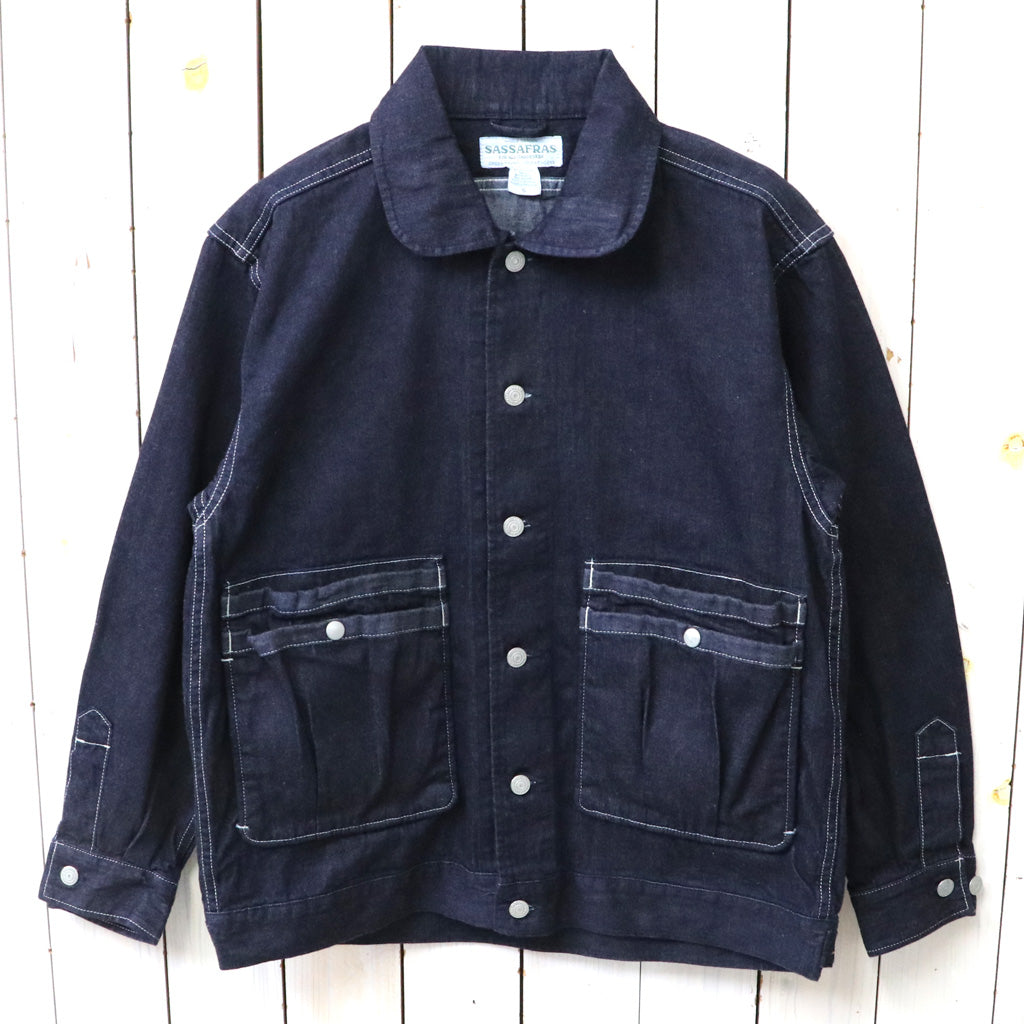SASSAFRAS 오버그로운 트러그 자켓 11oz 데님