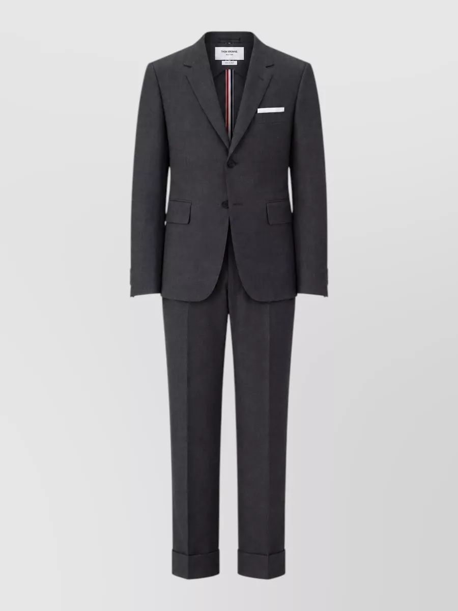 THOM BROWNE 울 싱글 브레스티드 코트